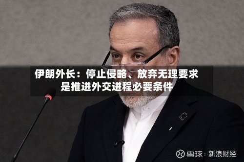 伊朗外长：停止侵略、放弃无理要求是推进外交进程必要条件-第2张图片