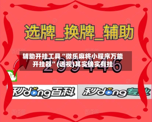 辅助开挂工具“微乐麻将小程序万能开挂器”(透视)其实确实有挂-第2张图片