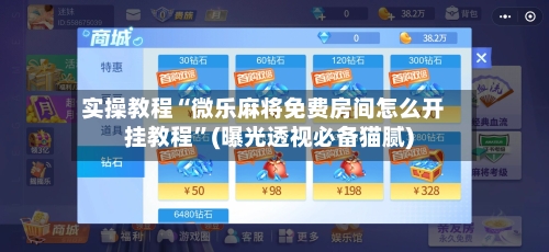 实操教程“微乐麻将免费房间怎么开挂教程”(曝光透视必备猫腻)-第3张图片