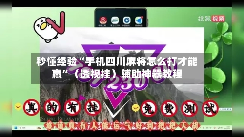 秒懂经验“手机四川麻将怎么打才能赢	”（透视挂）辅助神器教程-第2张图片
