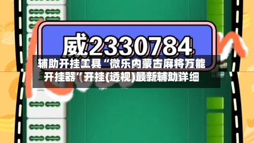 辅助开挂工具“微乐内蒙古麻将万能开挂器”开挂(透视)最新辅助详细-第1张图片