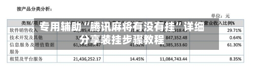 专用辅助“腾讯麻将有没有挂”详细分享装挂步骤教程-第1张图片
