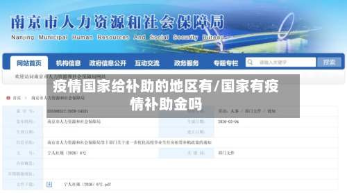 疫情国家给补助的地区有/国家有疫情补助金吗-第3张图片