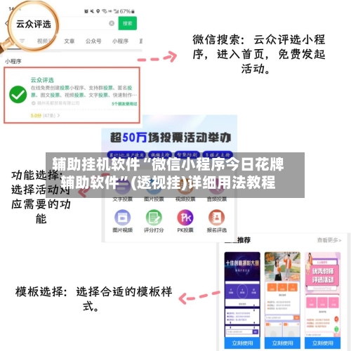 辅助挂机软件“微信小程序今日花牌辅助软件”(透视挂)详细用法教程-第2张图片