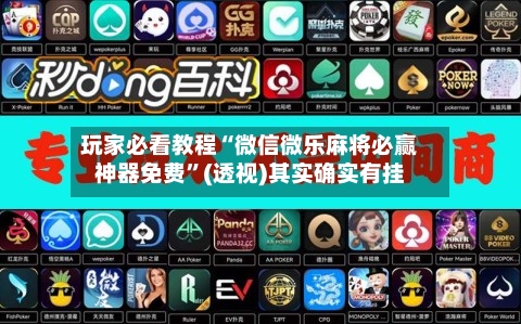 玩家必看教程“微信微乐麻将必赢神器免费	”(透视)其实确实有挂-第2张图片