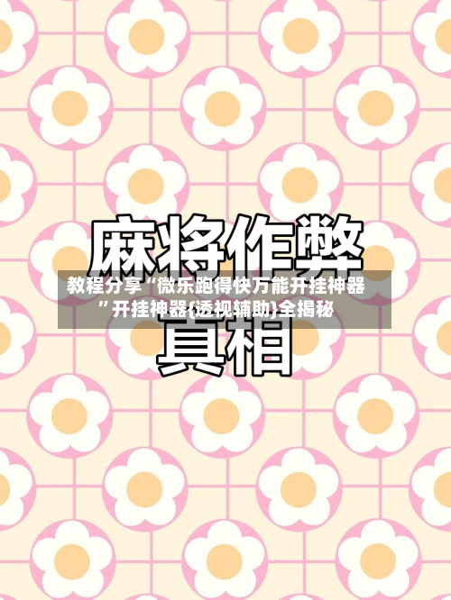 教程分享“微乐跑得快万能开挂神器”开挂神器{透视辅助}全揭秘-第1张图片
