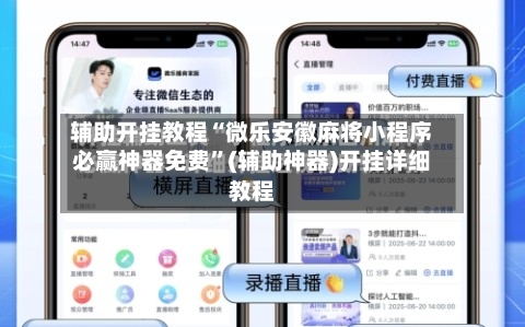 辅助开挂教程“微乐安徽麻将小程序必赢神器免费”(辅助神器)开挂详细教程-第1张图片
