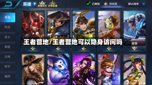 王者营地/王者营地可以隐身访问吗-第2张图片