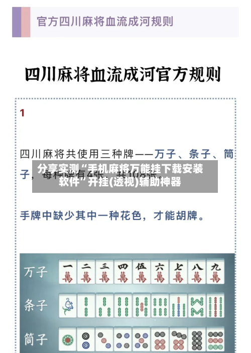 分享实测“手机麻将万能挂下载安装软件”开挂(透视)辅助神器-第2张图片
