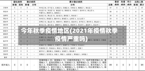 今年秋季疫情地区(2021年疫情秋季疫情严重吗)-第1张图片