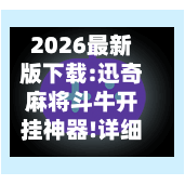 2026最新版下载:迅奇麻将斗牛开挂神器!详细分享装挂步骤教程-第3张图片