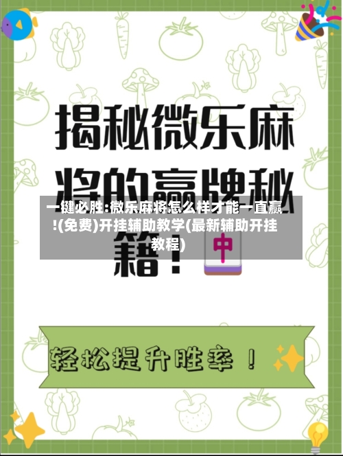 一键必胜:微乐麻将怎么样才能一直赢!(免费)开挂辅助教学(最新辅助开挂教程)-第1张图片