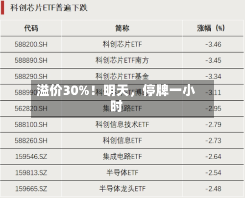溢价30%！明天	，停牌一小时-第2张图片
