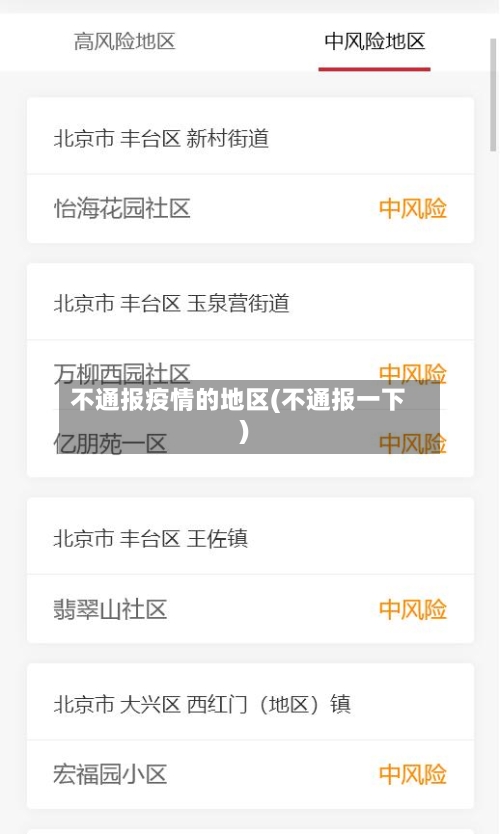不通报疫情的地区(不通报一下)-第1张图片