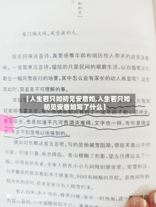 【人生若只如初见安意如,人生若只如初见安意如写了什么】-第2张图片