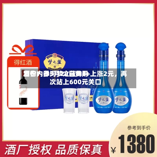 酒价内参5月20日费用发布：洋河梦之蓝M6+上涨2元，再次站上600元关口-第1张图片