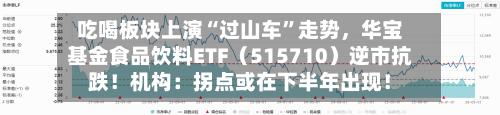 吃喝板块上演“过山车”走势	，华宝基金食品饮料ETF（515710）逆市抗跌！机构：拐点或在下半年出现！-第1张图片