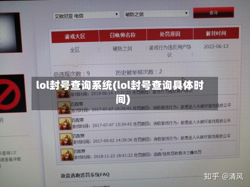 lol封号查询系统(lol封号查询具体时间)-第2张图片