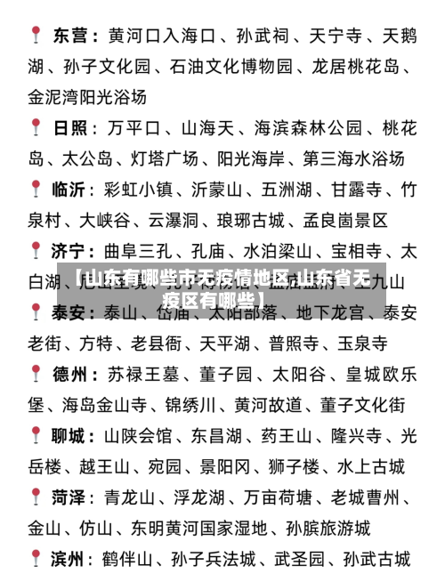 【山东有哪些市无疫情地区,山东省无疫区有哪些】-第1张图片