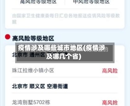 疫情涉及哪些城市地区(疫情涉及哪几个省)-第1张图片